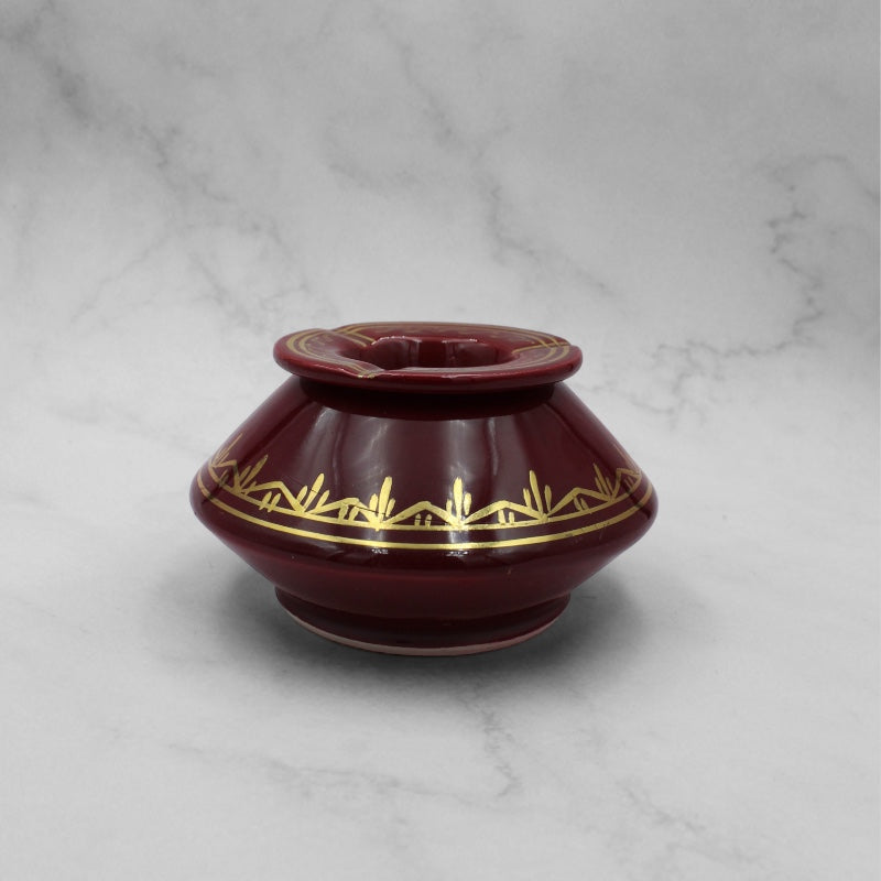 Gold Ashtray burgundy