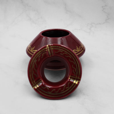 Gold Ashtray burgundy