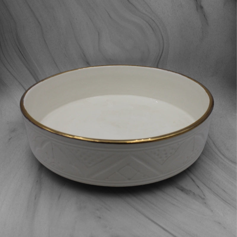 14k Gold Bowl Set | White