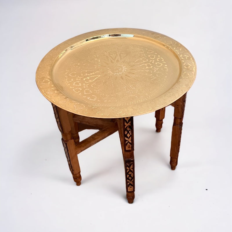 Brass table gold